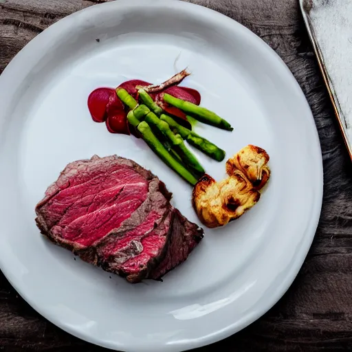 Image similar to photo of pig eating steak, 5 0 mm, beautiful photo