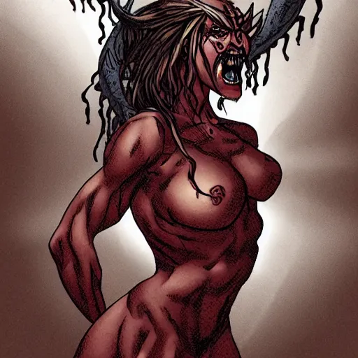 Prompt: female demon by robert kirkman