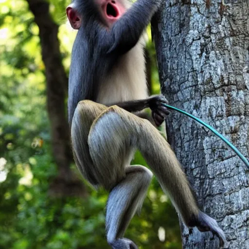 Prompt: a photo of a monkey riding a unicycle