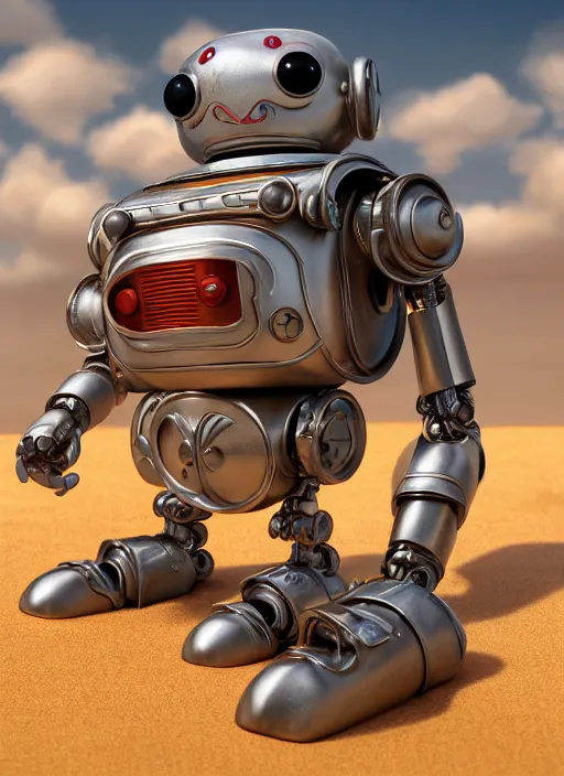Image similar to highly detailed closeup, profile portrait of a tin toy robot apocalypse, bikini, unreal engine, nicoletta ceccoli, mark ryden, earl norem, lostfish, global illumination, detailed and intricate environment