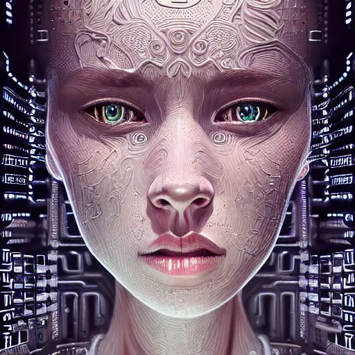 Image similar to ultra realist intricate detailed painting of a female upclose in a room full of cryo pods, blade runner, sci - fi, very intricate details, 8 k resolution, volumetric lighting, artstyle hiraku tanaka, award winning