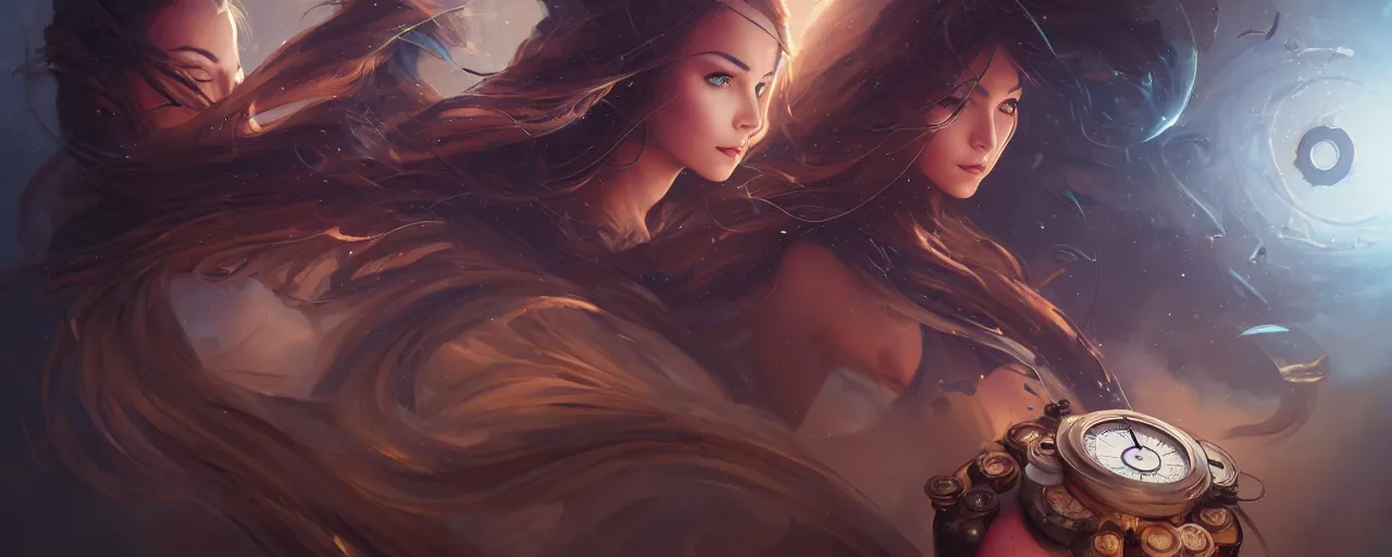 Image similar to time keepers keeping the wheels of time running by magali villeneuve, artgerm, greg rutkowski, digital art, sharp focus, award winning, intrecate details, 4 k,