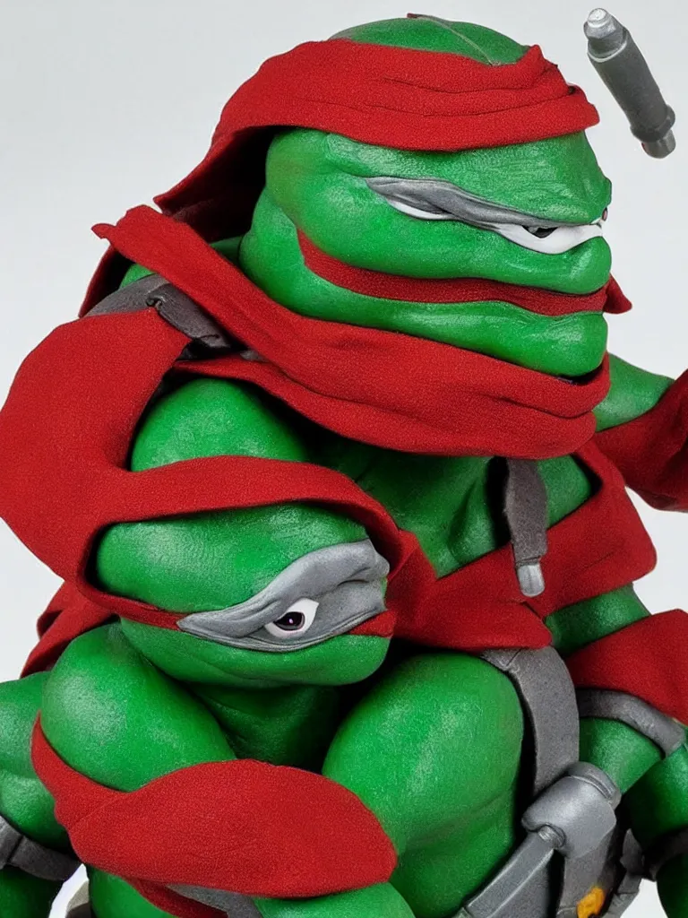 Prompt: giant teenage mutant ninja turtle toy, highly detailed, sharp focus