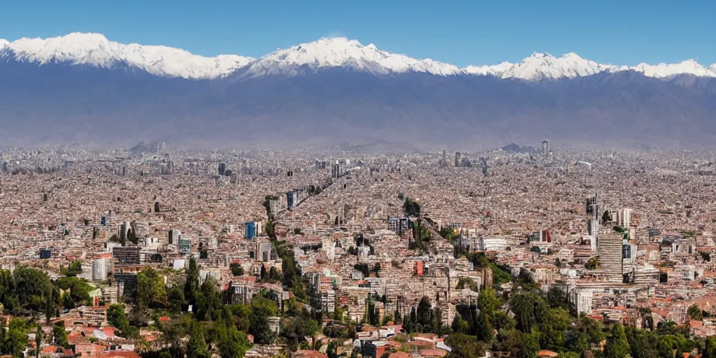 Image similar to panoramic picture of santiago de chile, daylight