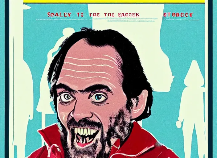 Image similar to poster for stanley kubrick's the shining