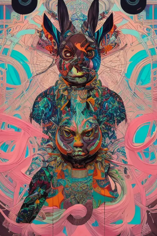 Image similar to Tristan Eaton, victo ngai, peter mohrbacher, artgerm Big chungus portrait