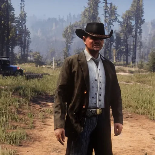 Prompt: Viktor Yanukovych in Red Dead Redemption 2