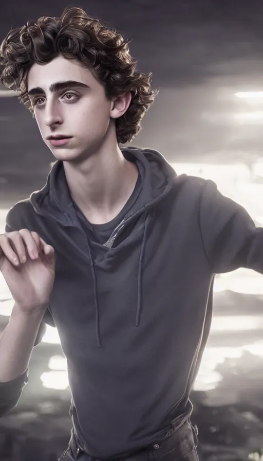 Prompt: :a portrait of TIMOTHEE CHALAMET wearing OMNITRIX+UNREAL ENGINE 5+4K UHD IMAGE+Stunning LIGHTING+Stunning SHADERS+SUBSTANCE PAINTER