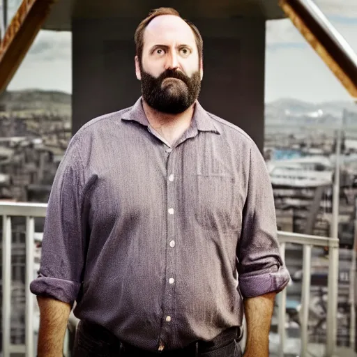 Prompt: Tom Segura looking disgusted