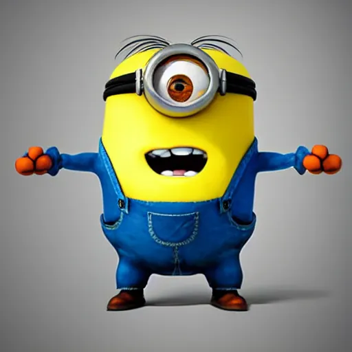 Image similar to minion as a bodybuilder, pixar, dreamworks, artstation