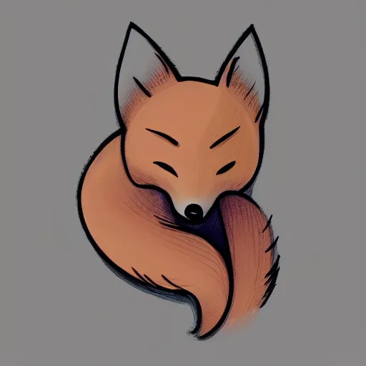 Image similar to Cute Sleeping Fox Design Kawaii Style, ArtStation, concept art, smooth, sharp focus, illustration