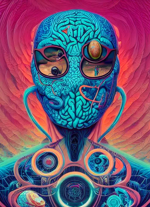 Prompt: brain circles, tristan eaton, victo ngai, artgerm, rhads, ross draws, hyperrealism, intricate detailed