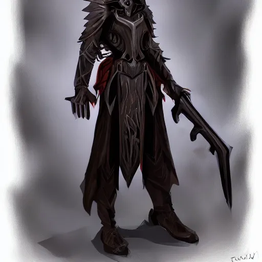 Prompt: enigmatic hunter called death, concept art