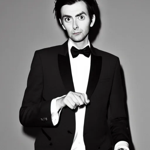 Image similar to photograph of a young david tennant in a tuxedo