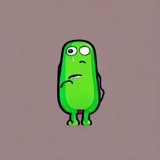 Prompt: “frightened pickle in the style of Pixar”