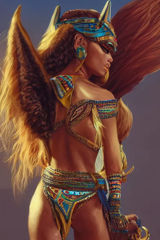 Image similar to brigitte bardot as egyptian cat goddess, vivid colors, high details, cinematic, 8k resolution, beautiful detailed, photorealistic, digital painting, artstation, concept art, smooth, sharp focus, illustration, fantasy background, artstation trending, octane render, unreal engine