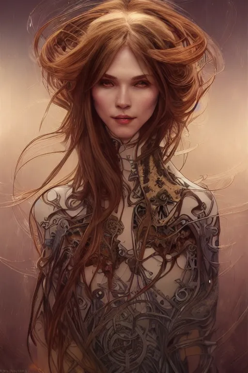 Image similar to ultra realistic illustration, he - woman, sci - fi, fantasy, intricate, elegant, highly detailed, digital painting, artstation, concept art, smooth, sharp focus, illustration, art by artgerm and alphonse mucha