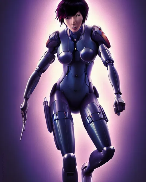 Image similar to weta disney pixar movie still portrait photo of motoko kusanagi the major ghost in the shell : : as cyborg woman by pixar : : by weta, wlop, ilya kuvshinov, rossdraws, artgerm, marvel, maxim cover, latex, octane render, sweaty, iridescent, bright morning, anime, liosh, mucha : :