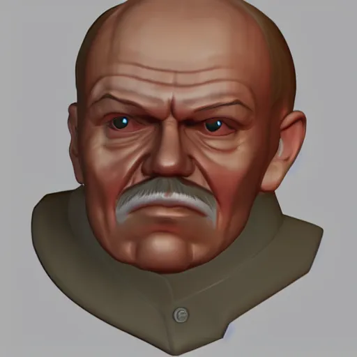 Prompt: vladimir lenin with haistyle of rick sanchez, 3 d realistic portrait