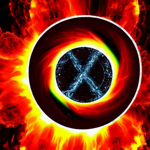 Image similar to a nuclear explosion merging into the shape of a peace sign, high speed photography, highly detailed, high quality, 8 k, path traced