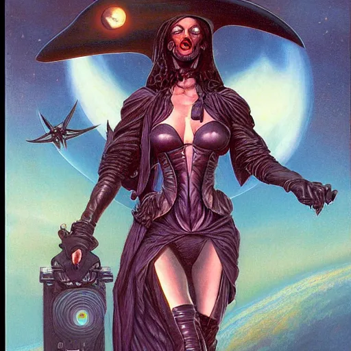 Prompt: sci - fi witch, by gerald brom