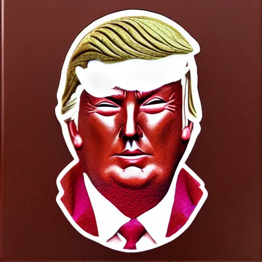 Image similar to dark chocolate trump relief portrait