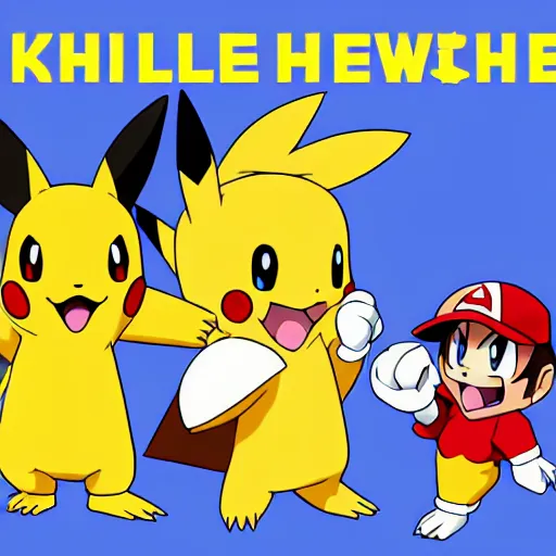 Image similar to pokémon, knuckles the hedgehog, ashe ketchum, pikachu