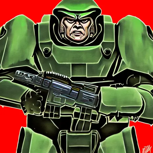 Image similar to DoomGuy