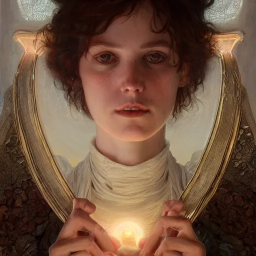 Image similar to a simple face highly detailed, dim volumetric lighting, 8k, post-processing, soft painting, trending on artstation, concept art, smooth, sharp focus, illustration,by Tom Bagshaw and Daniel Gerhartz and Albert Aublet and Lawrence Alma-Tadema and alphonse mucha