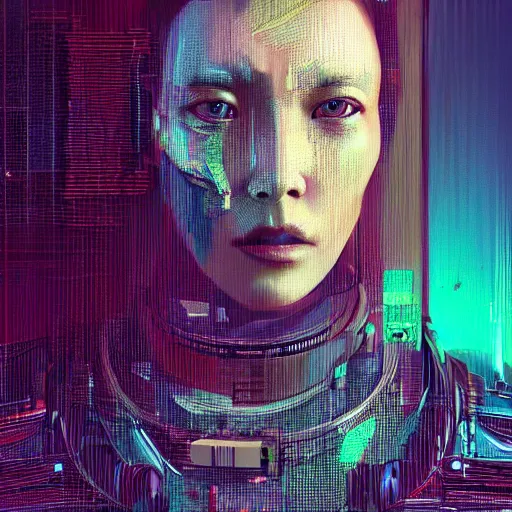 Image similar to hyperrealistic portrait of a woman monster astronaut, full body portrait, well lit, intricate abstract. cyberpunk, intricate artwork, by Tooth Wu, wlop, beeple. octane render,in the style of Jin Kagetsu, James Jean and wlop, highly detailed, sharp focus, intricate concept art, digital painting, ambient lighting, 4k, artstation