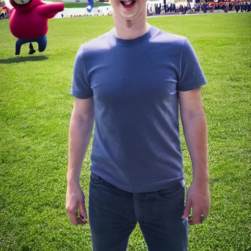 Image similar to Mark Zuckerberg cosplaying as Mario, highly detailed, high quality, HD, 4k, 8k, Canon 300mm, professional photographer, 40mp, lifelike, top-rated, award winning, realistic, sharp, no blur, edited, corrected, trending