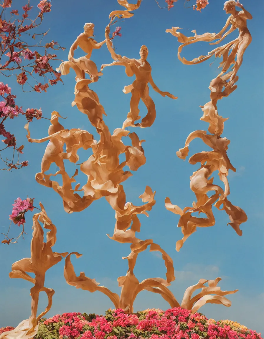 Image similar to a cowboy turning into blooms. tropical sea slugs. complementary colors. national geographic. 8 k, rendered in octane, smooth gradients. sculpture by antonio canova by slim aarons, by zhang kechun, by lynda benglis, by frank frazetta.