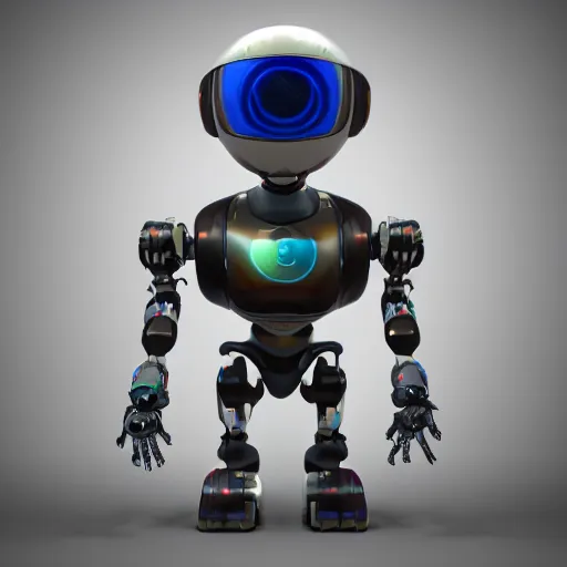 Prompt: 3D Kid Robot, Smoth, Angle view, toy art, octane render, rim light, cinematic, raytrace concept art, Trend on Behance 3d Art, C4D