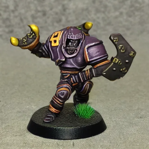 Image similar to realistic photo of human blitzer from blood bowl