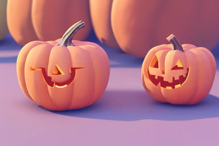 Image similar to a cute baby pumpkin, soft texture, pastel colours, colorful, cute, pixar animation style, detailed, soft light, octane render, 4 k