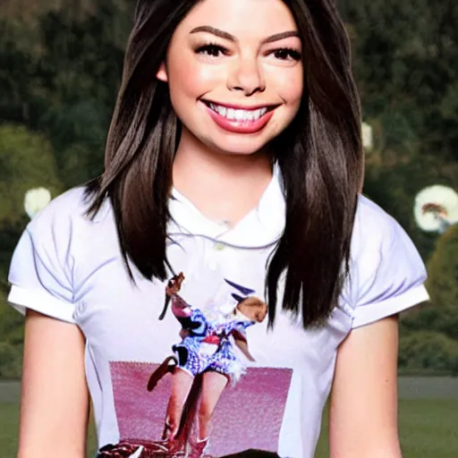 Prompt: miranda cosgrove, as a bobblehead figure, ebay photo