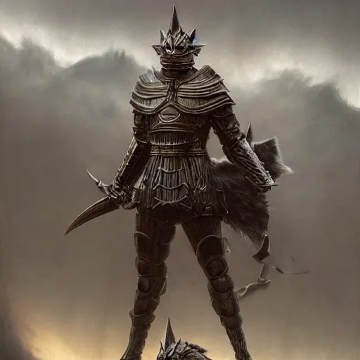 Prompt: berserk black armor, anthropomorphic shiba inu, realistic face realistic visible face, in berserk black armor, stuning 3 d render, masterpiece, glowing aura, by donato giancola and greg rutkowski and wayne barlow and zdzisław beksinski