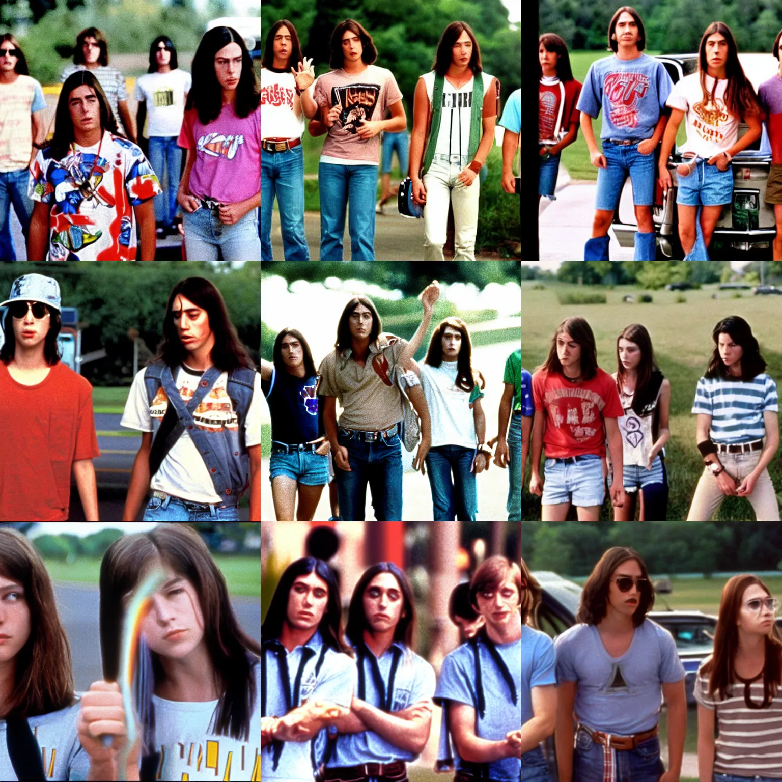 Prompt: a film still from dazed and confused ( 1 9 9 3 )