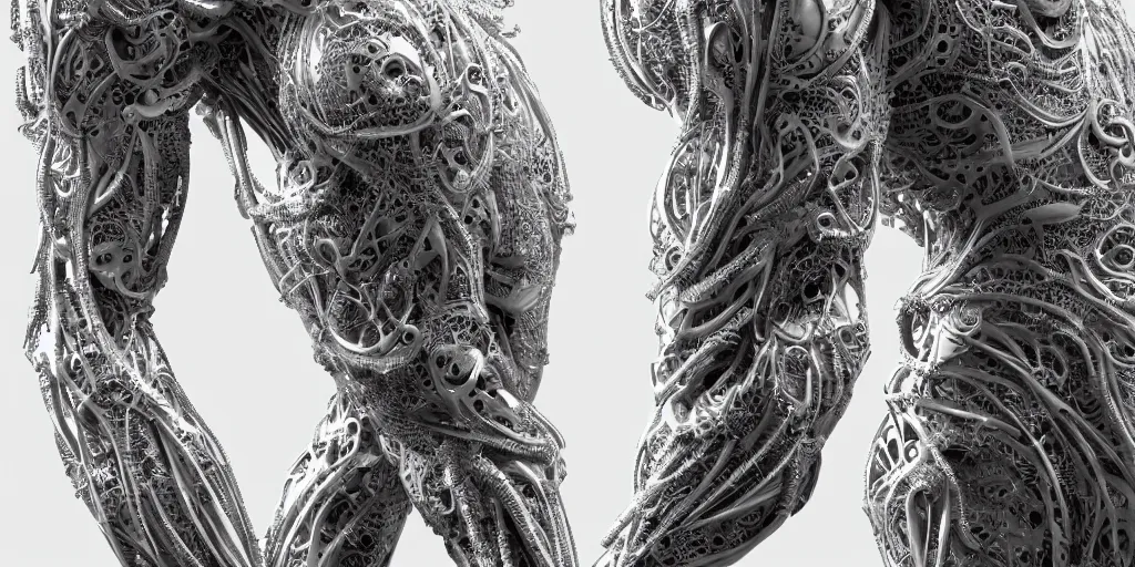 Image similar to hyper realistic photography of a stunningly beautiful cyborg male, intimate, arms, elbow, intricate filigree, fibonacci, in the style of beth cavener, jin kagetsu, and wlop, highly detailed, chrome face symmetry, masterpiece, award winning, sharp focus, concept art, high key, ambient lighting, 8 k, octane render,