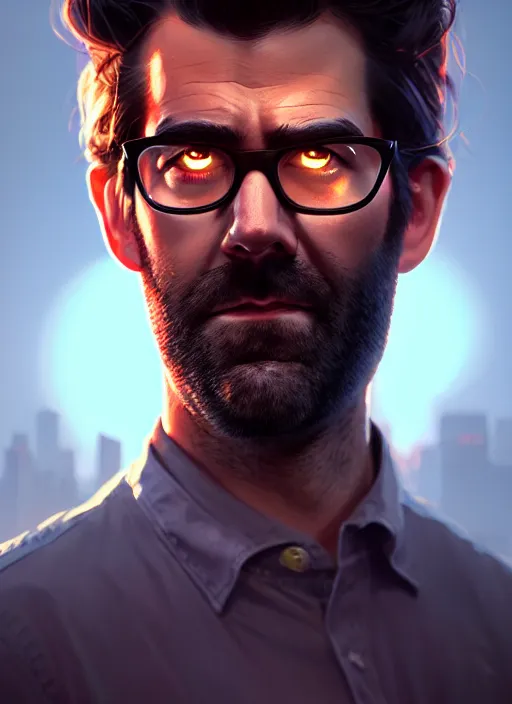 Prompt: portrait, rhett and link , dramatic lighting, cinematic, establishing shot, extremely high detail, foto realistic, cinematic lighting, post processed, concept art, artstation, style by eddie mendoza, raphael lacoste, alex ross