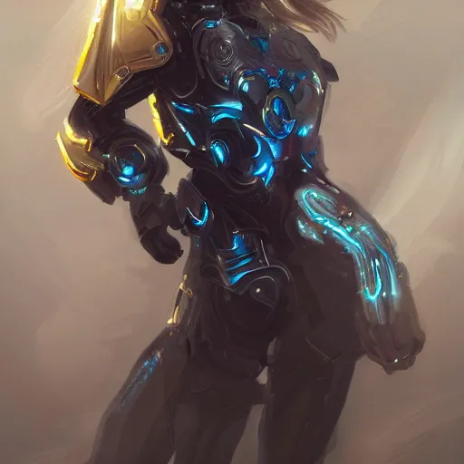 Image similar to cyber armor, dreamy and ethereal, expressive pose, gold eyes, exciting expression, fantasy, intricate, elegant, many lightning, cold color, highly detailed, digital painting, artstation, concept art, cyberpunk wearing, smooth, sharp focus, led, illustration.