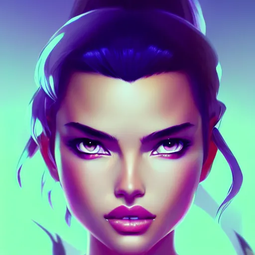 Image similar to portrait of a beautiful adriana lima, art by lois van baarle and ross tran and sam yang and ilya kuvshinov and guweiz, digital art, high detail, sharp focus, unreal engine 5, trending on artstation, deviantart, pinterest, victorias secret, 4 k uhd image