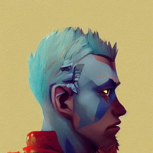 Prompt: Avatar with a blond hair and blue skin profile picture by Greg Rutkowski, asymmetrical, Organic Painting , Matte Painting, geometric shapes, hard edges, street art, trending on the artstation:2 by Sachin Teng:4, blur: -4