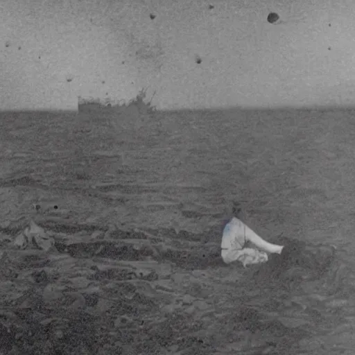 Prompt: a person takes a photo of an asteroid impact, taken on a ww 1 camera, dead people are floating in the ocean, the sky is filled with smoke.