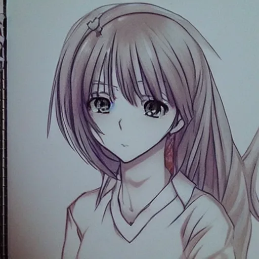 Image similar to anime girl perfectly drawn, very detailed