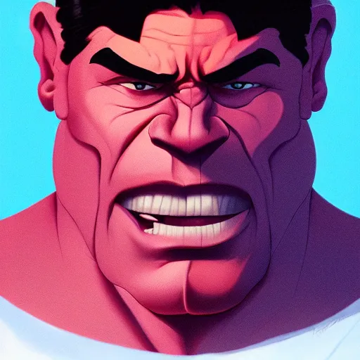 Image similar to face icon stylized minimalist the hulk, loftis, cory behance hd by jesper ejsing, by rhads, makoto shinkai and lois van baarle, ilya kuvshinov, rossdraws global illumination