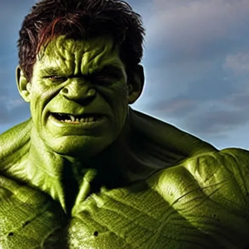 Image similar to Tom Holland as The Hulk