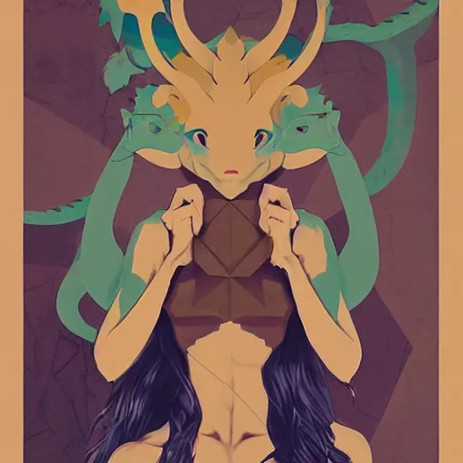 Image similar to Dragon Satyr picture by Sachin Teng, asymmetrical, Organic Painting , Matte Painting, geometric shapes, easy edges, graffiti, street art:2 by Sachin Teng:4