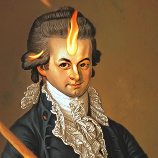 Image similar to mozart commits arson