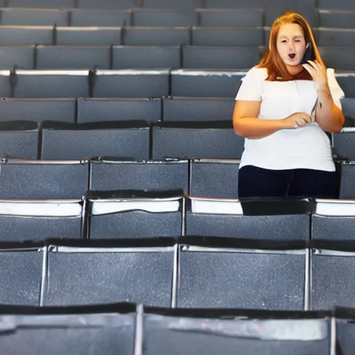 Prompt: angry teacher throws phone out the window because / no phones in school!, studio lighting